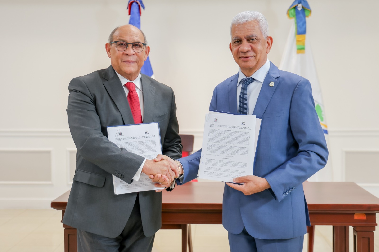 Infotep y Senado acuerdan robustecer formación institucional